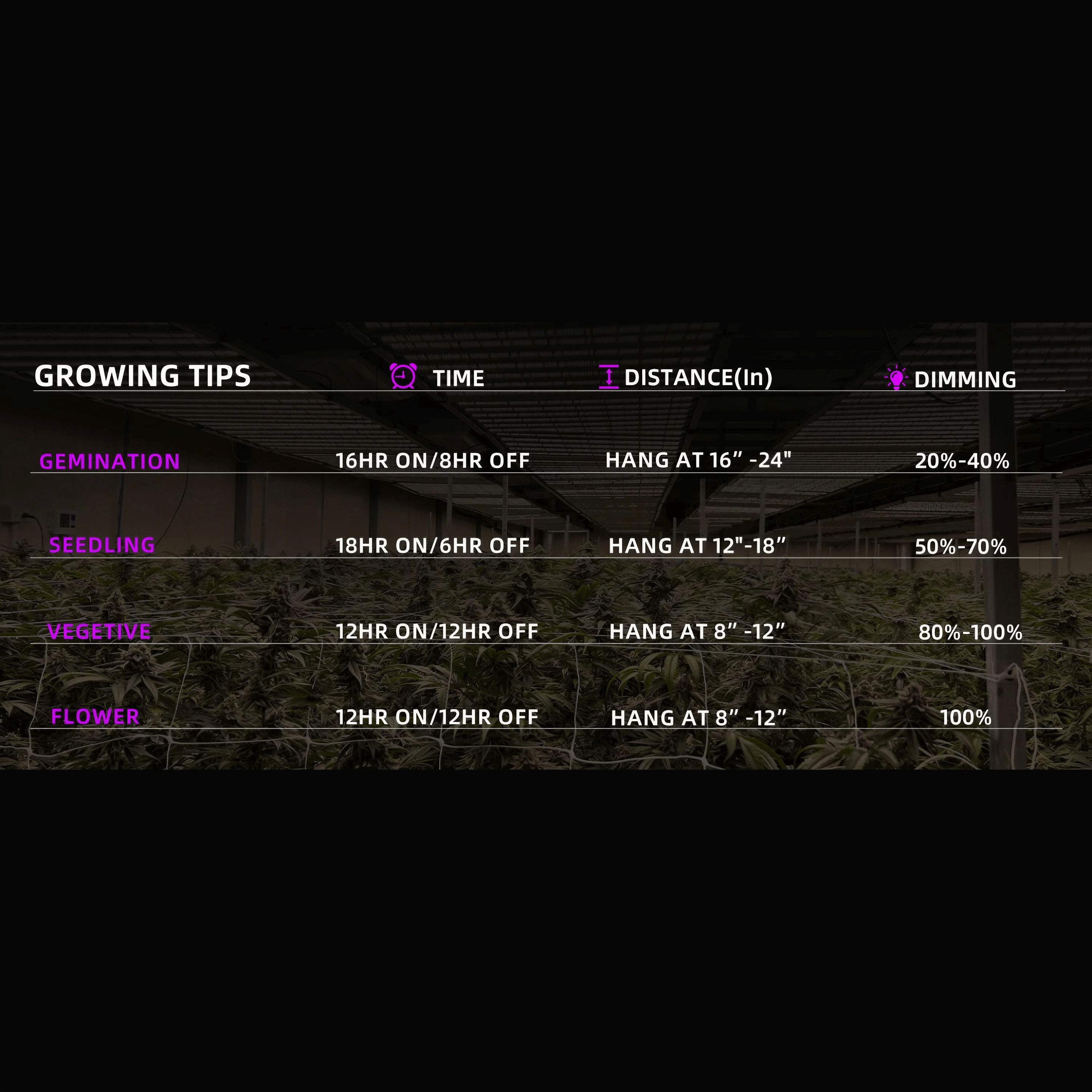 640W LED Grow Light - 46″ Full Spectrum White + 460nm + 660nm + 730nm Top-Fill