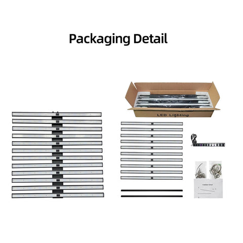 1060W LED Grow Light 4x4ft Coverage Full Spectrum White Light+460nm+660nm+730nm+395nm - Detachable