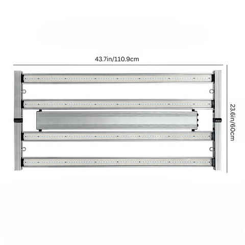 450W LED Grow Light - Three Channel - Full Spectrum White Light+460nm+660nm+730nm+395nm - 2X4FT Coverage