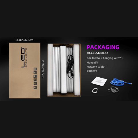 300W LED Grow Light - Quantum Board, 3x3ft Coverage, 3000k+6500k+660nm+730nm+460nm