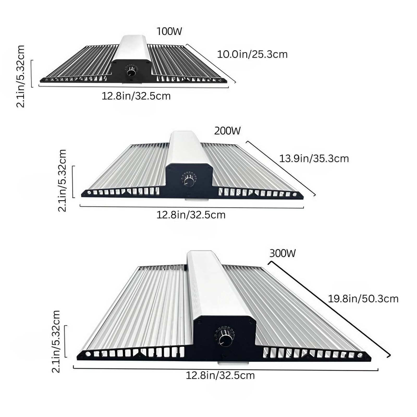 300W LED Grow Light - Quantum Board, 3x3ft Coverage, 3000k+6500k+660nm+730nm+460nm
