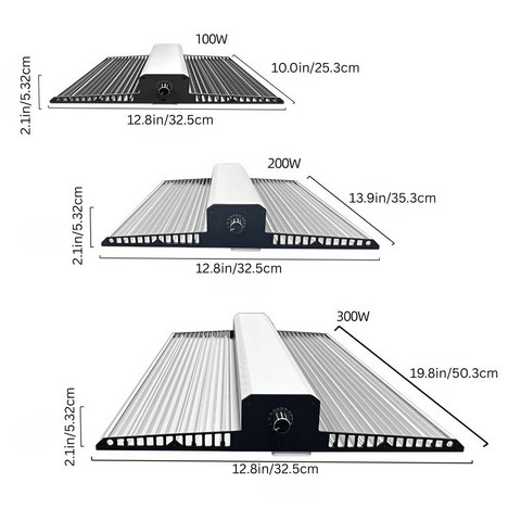 300W LED Grow Light - Quantum Board, 3x3ft Coverage, 3000k+6500k+660nm+730nm+460nm