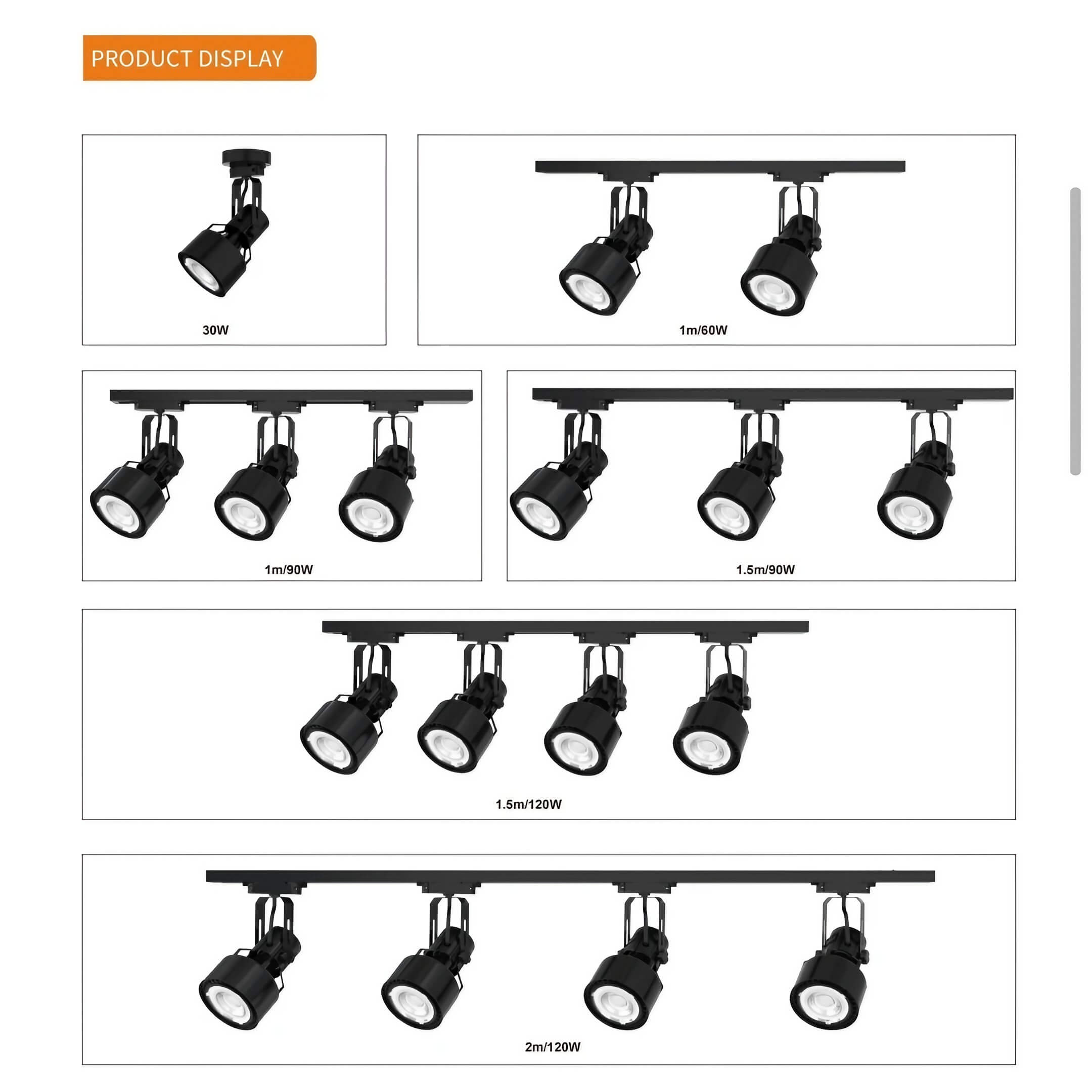 30W Track Grow Lights - Full Spectrum