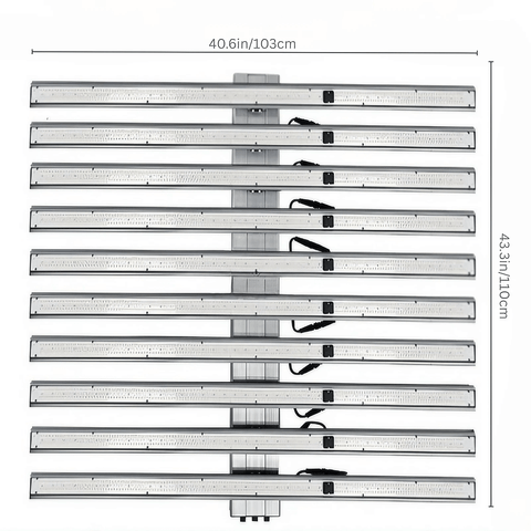 Detachable 1000W LED Grow Light - 4x4ft Coverage - Full Spectrum White Light/301H+660nm/3535+730nm/3535+395nm/3535