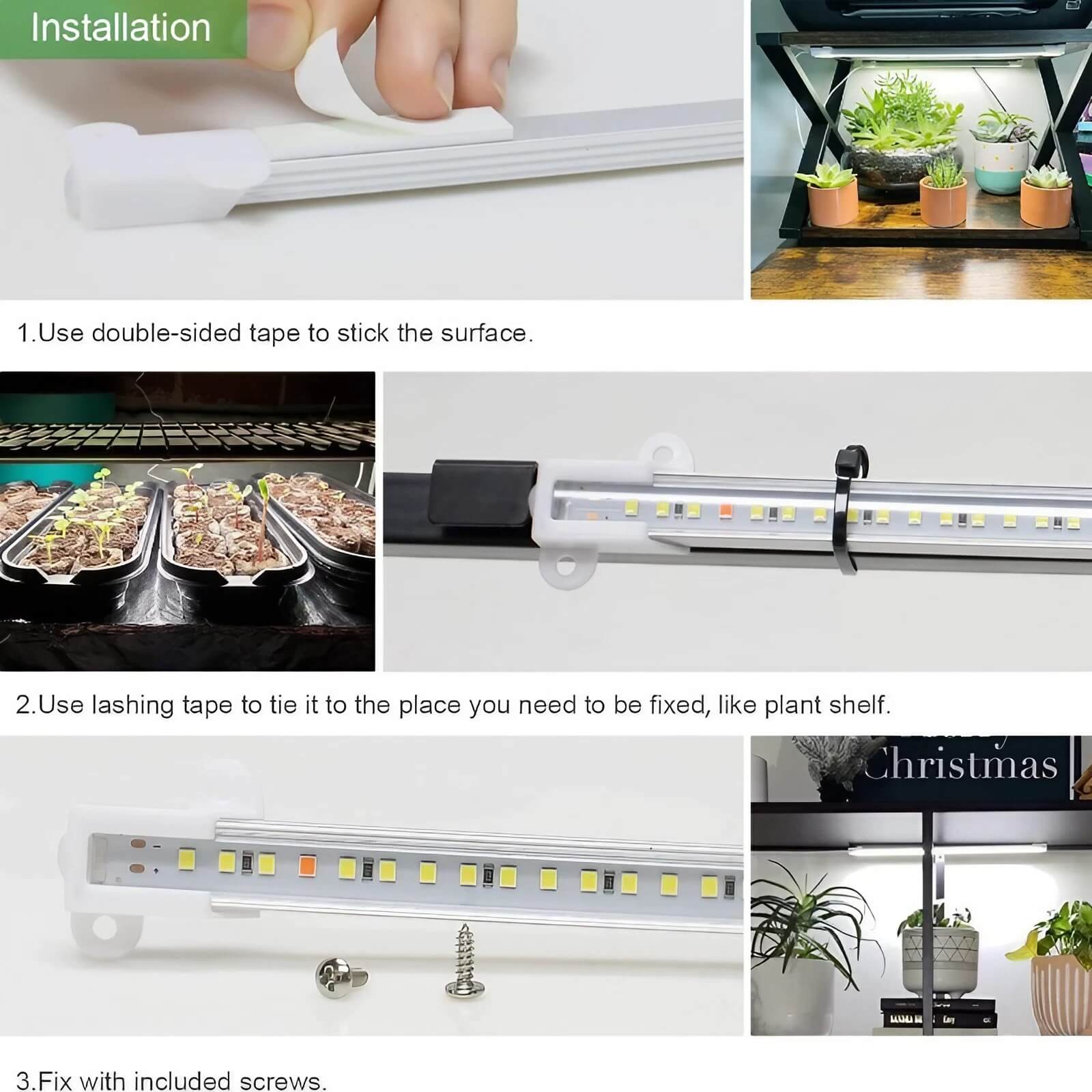 5W Full Spectrum Plant Stand Grow Lights with 3″-9″-12″ Cycle Timer