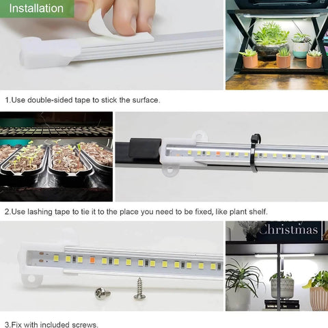 5W Full Spectrum Plant Stand Grow Lights with 3″-9″-12″ Cycle Timer