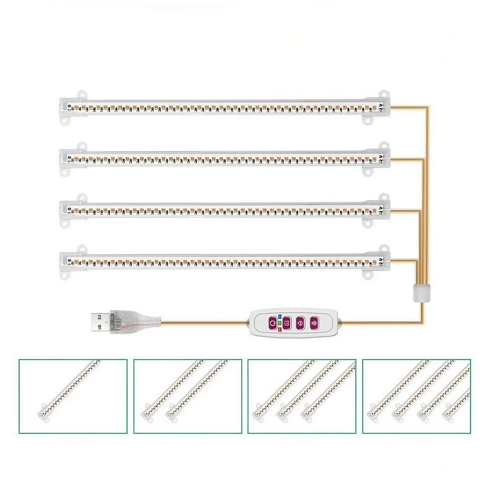 5W Full Spectrum Plant Stand Grow Lights with 3″-9″-12″ Cycle Timer