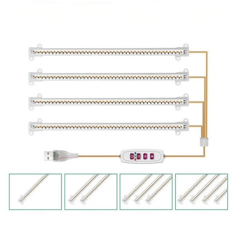 5W Full Spectrum Plant Stand Grow Lights with 3″-9″-12″ Cycle Timer