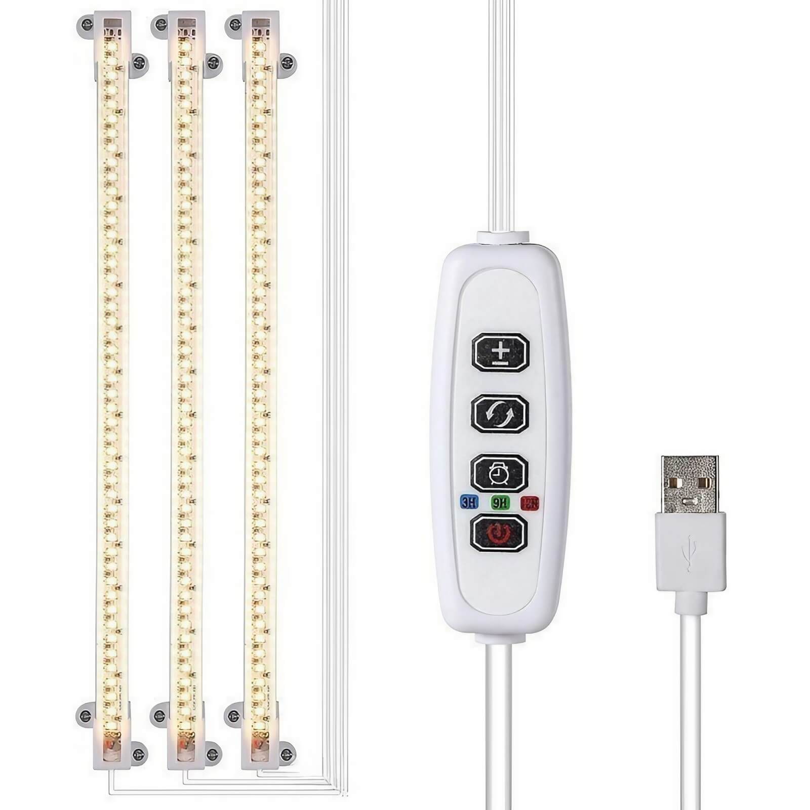 5W Full Spectrum Plant Stand Grow Lights with 3″-9″-12″ Cycle Timer