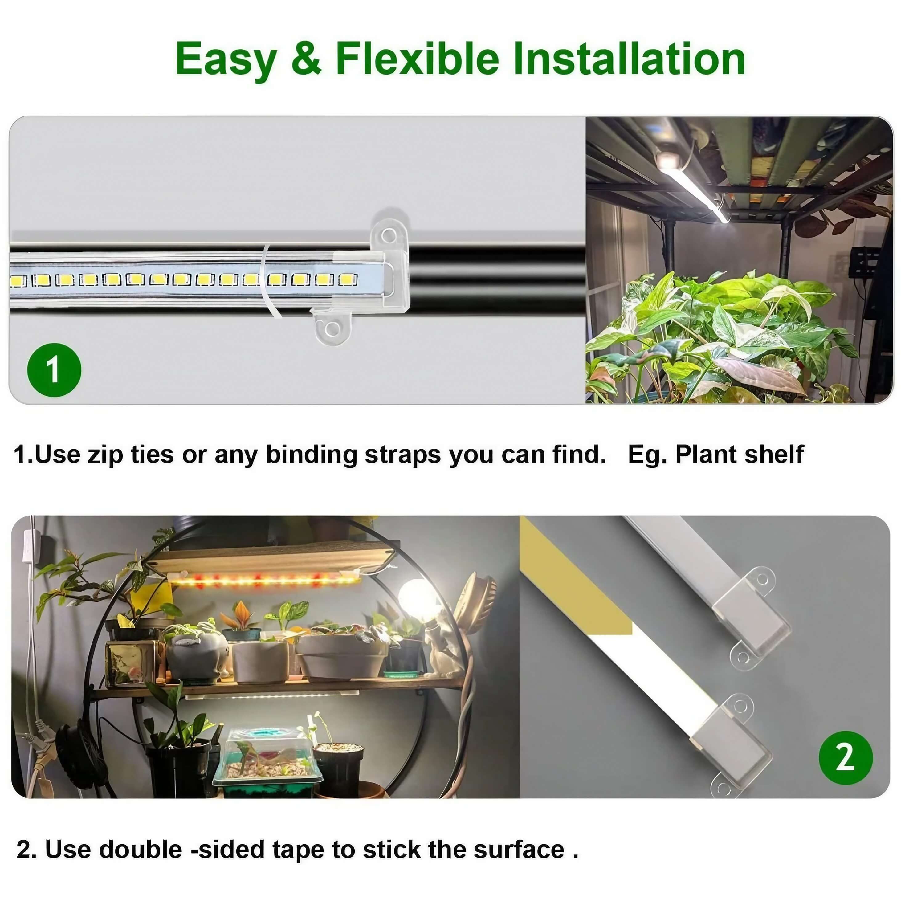 5W Full Spectrum Plant Stand Grow Lights with 3″-9″-12″ Cycle Timer
