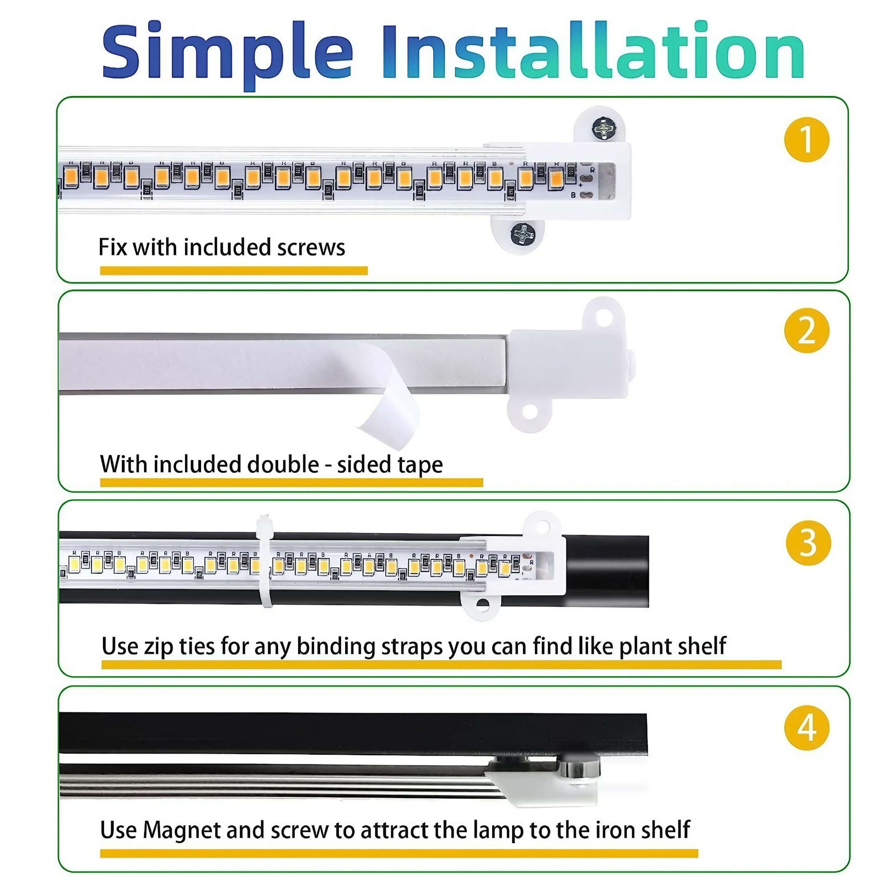 5W Full Spectrum Plant Stand Grow Lights with 3″-9″-12″ Cycle Timer