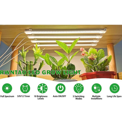 5W Full Spectrum Plant Stand Grow Lights with 3″-9″-12″ Cycle Timer