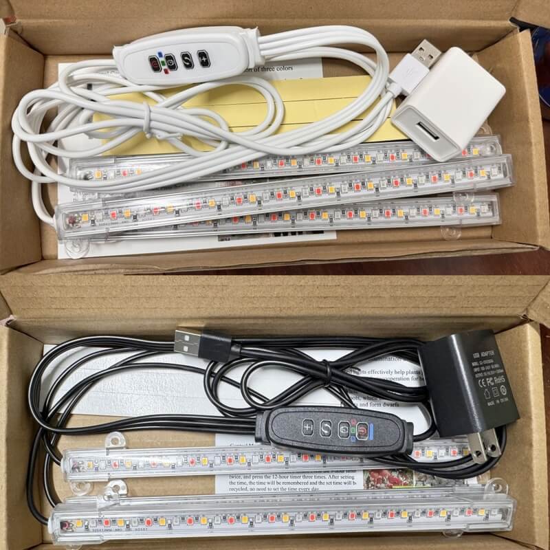 5W Full Spectrum Plant Stand Grow Lights with 3″-9″-12″ Cycle Timer