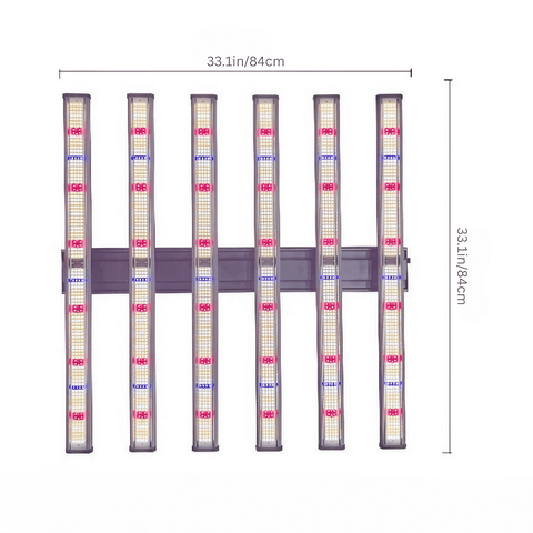 500W LED Grow Light - Full Spectrum - 3x3ft Coverage - Detachable - White + 460nm + 660nm + 730nm