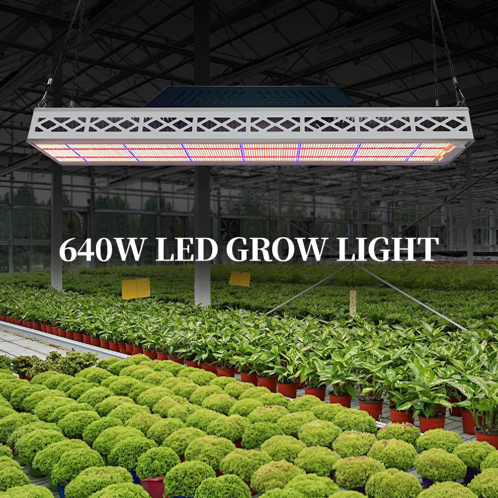 640W LED Grow Light - 46″ Full Spectrum White + 460nm + 660nm + 730nm Top-Fill