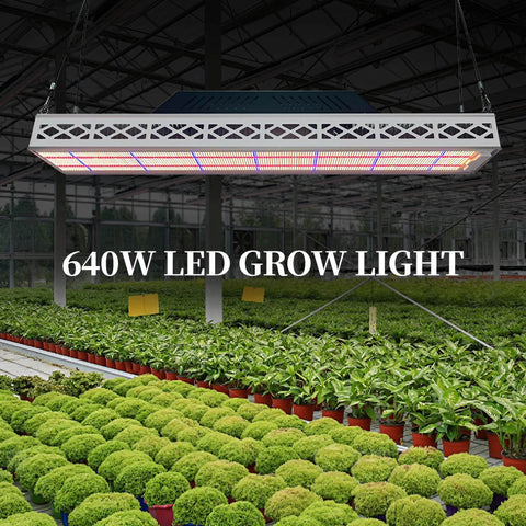 640W LED Grow Light - 46″ Full Spectrum White + 460nm + 660nm + 730nm Top-Fill