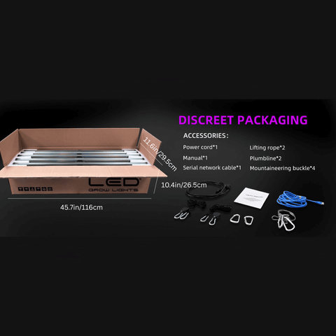 Detachable 1000W LED Grow Light - 4x4ft Coverage - Full Spectrum White Light/301H+660nm/3535+730nm/3535+395nm/3535