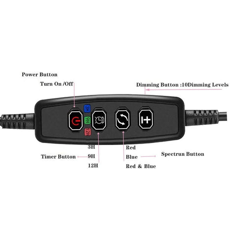 Full Spectrum 11.8W Plant Stand Grow Lights - Timer 3″/9″/12″ Hours
