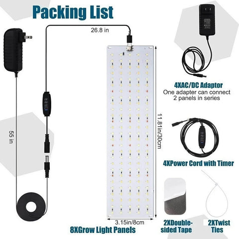 Full Spectrum 11.8W Plant Stand Grow Lights - Timer 3″/9″/12″ Hours