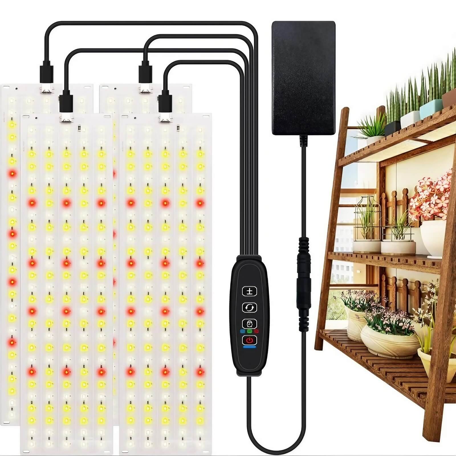 Full Spectrum 11.8W Plant Stand Grow Lights - Timer 3″/9″/12″ Hours