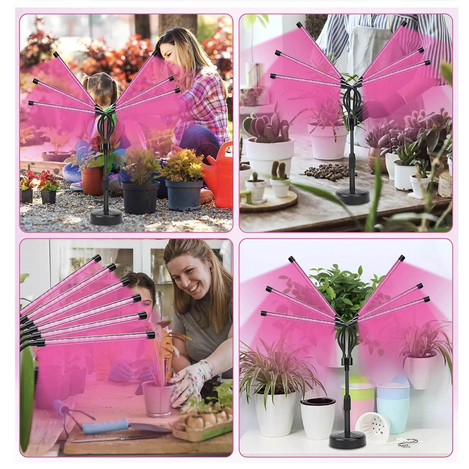 Full Spectrum 11W Tabletop Grow Light - 3″/9″/12″ Timer Settings