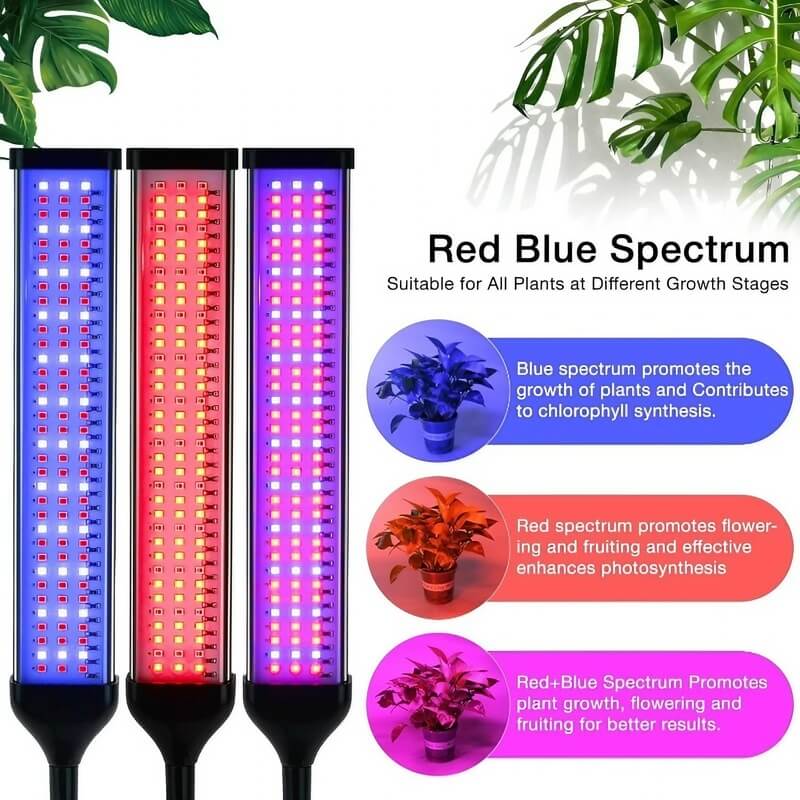 Full Spectrum 13W Tabletop Grow Light with 3-9-12 Hour Timer
