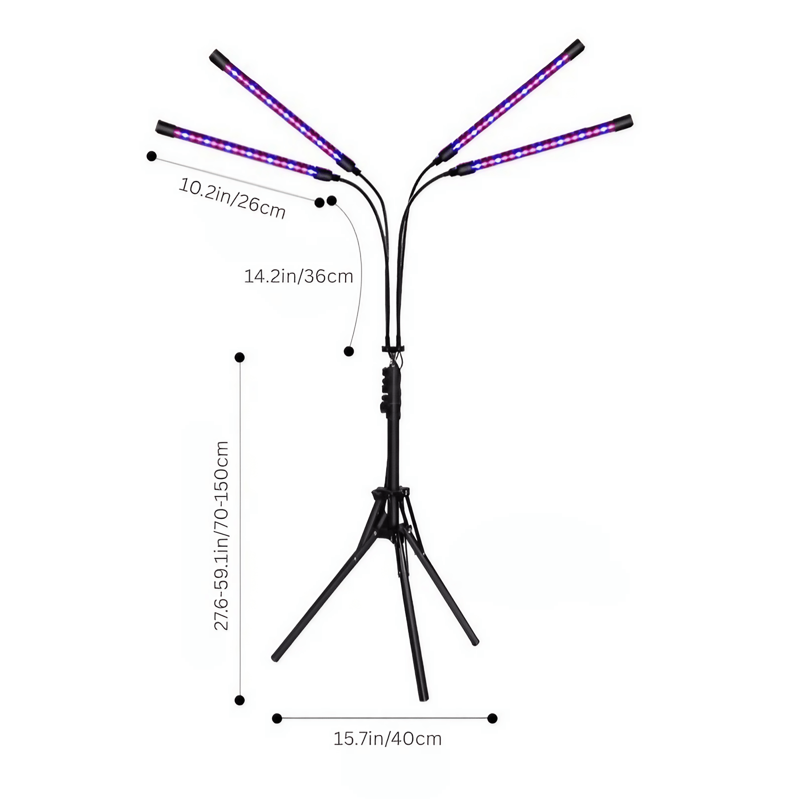 Full Spectrum 14W Growing Lamp Lights with Adjustable 3-9-12 Hour Timer