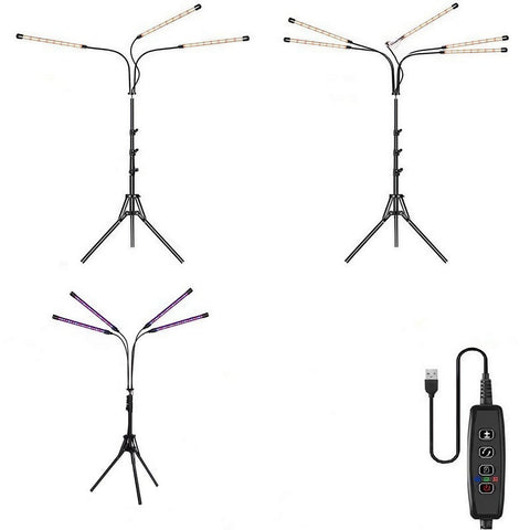 Full Spectrum 14W Growing Lamp Lights with Adjustable 3-9-12 Hour Timer
