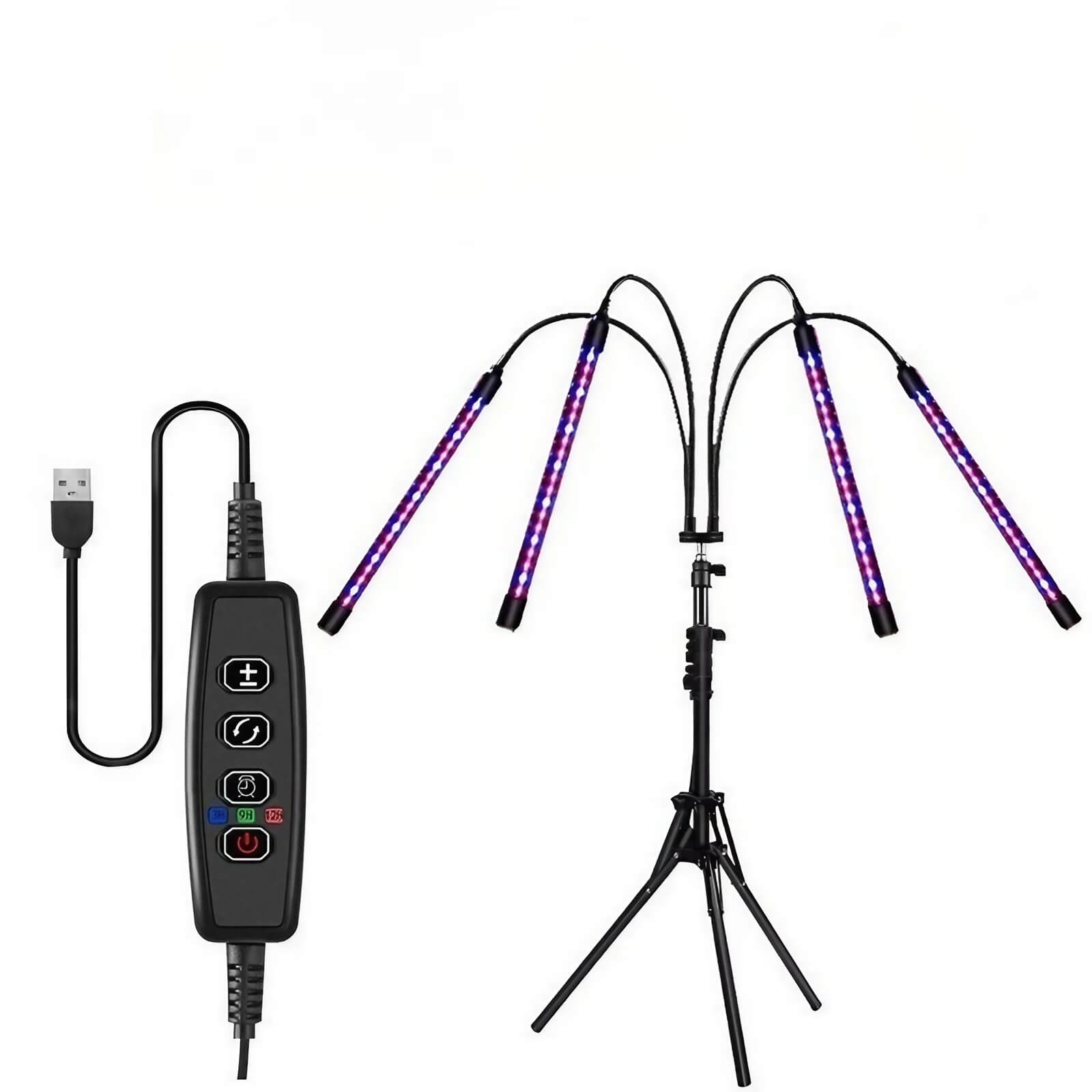 Full Spectrum 14W Growing Lamp Lights with Adjustable 3-9-12 Hour Timer