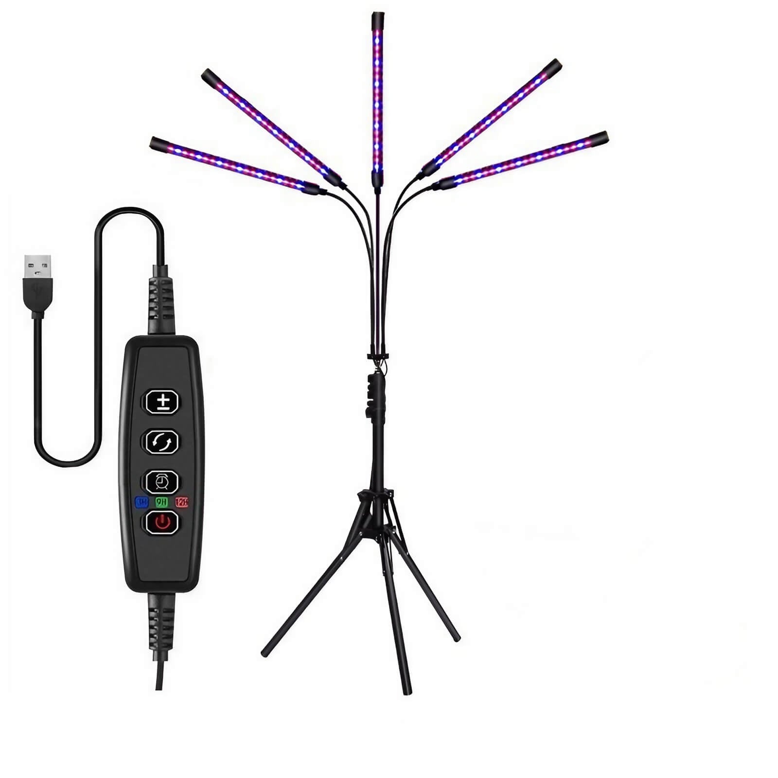 Full Spectrum 14W Growing Lamp Lights with Adjustable 3-9-12 Hour Timer