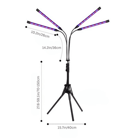 Full Spectrum 14W Growing Lamp Lights with Adjustable 3-9-12 Hour Timer