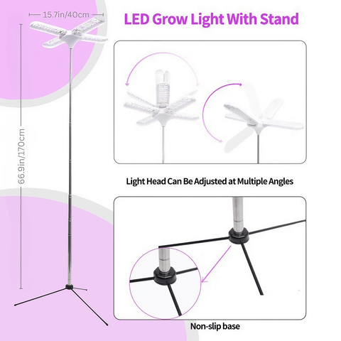 Full Spectrum 20W Growing Lamp Lights - 3/9/12 Hour Cycle Timer