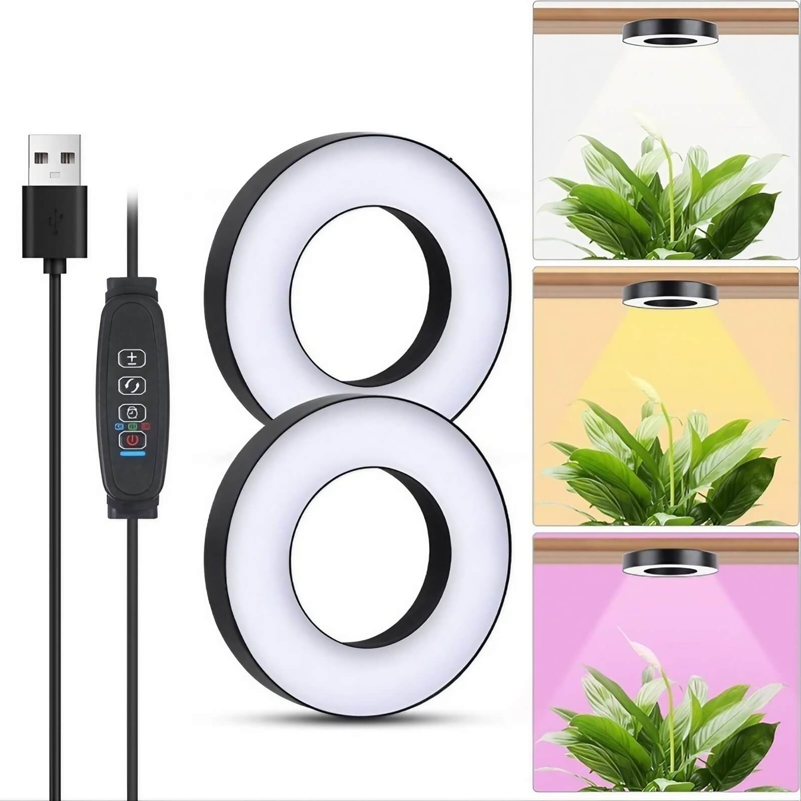 Full Spectrum Plant Stand Grow Lights - 13W - Timer 3/9/12 hrs