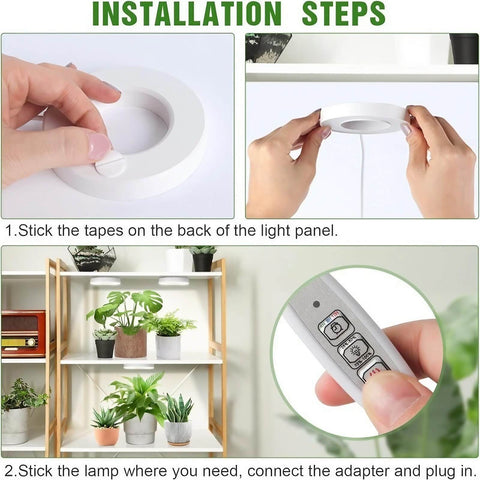 Full Spectrum Plant Stand Grow Lights - 13W - Timer 3/9/12 hrs