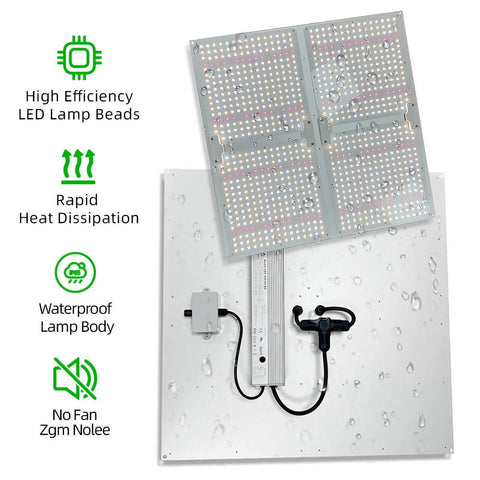 Quantum Board Grow Light - Full Spectrum White 301H +660nm +730nm - Coverage 4x4ft/5x5ft
