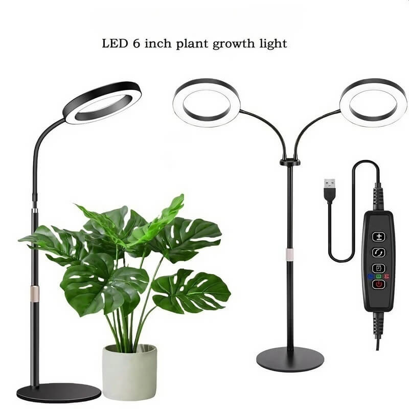 Tabletop Grow Light 12W - Full Spectrum with 3/9/12 Hour Timer