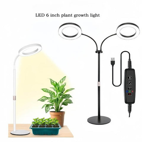 Tabletop Grow Light 12W - Full Spectrum with 3/9/12 Hour Timer