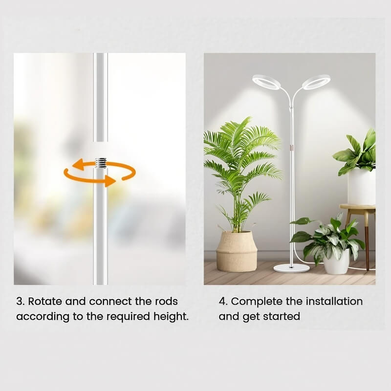 Tabletop Grow Light 12W - Full Spectrum with 3/9/12 Hour Timer