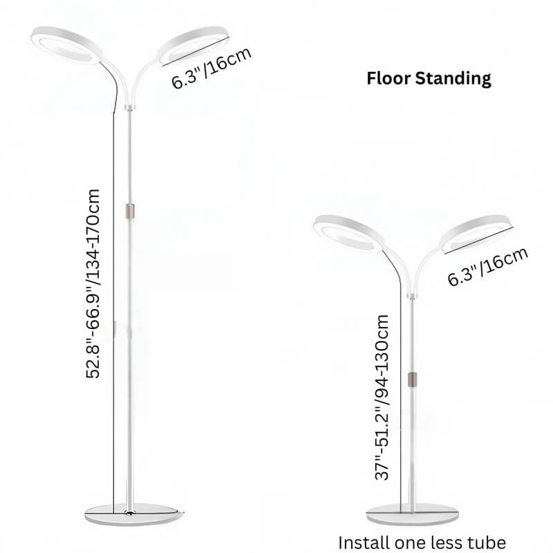 Tabletop Grow Light 12W - Full Spectrum with 3/9/12 Hour Timer