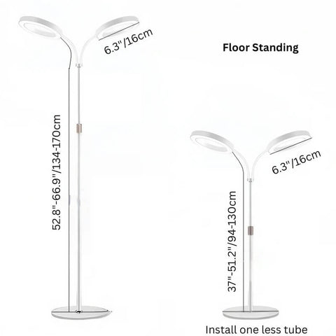 Tabletop Grow Light 12W - Full Spectrum with 3/9/12 Hour Timer