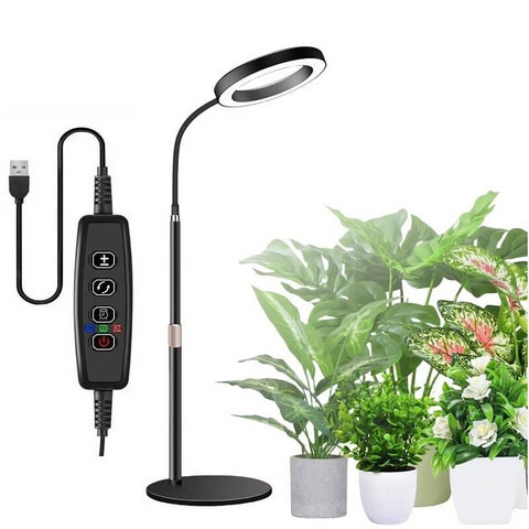 Tabletop Grow Light 12W - Full Spectrum with 3/9/12 Hour Timer