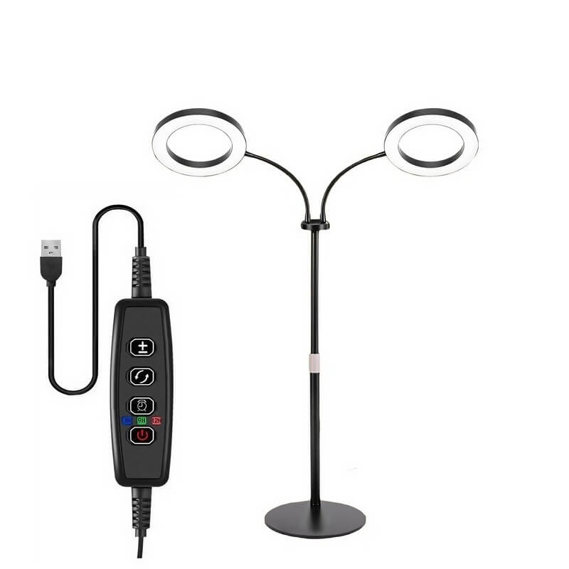 Tabletop Grow Light 12W - Full Spectrum with 3/9/12 Hour Timer