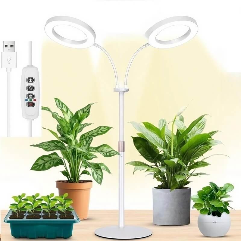 Tabletop Grow Light 12W - Full Spectrum with 3/9/12 Hour Timer