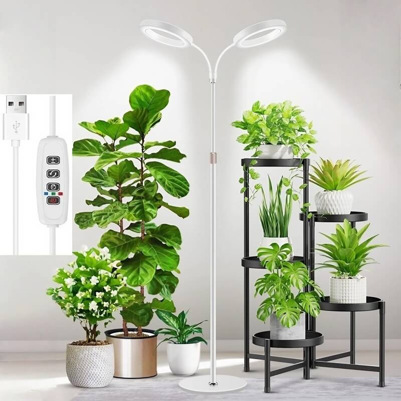 Tabletop Grow Light 12W - Full Spectrum with 3/9/12 Hour Timer