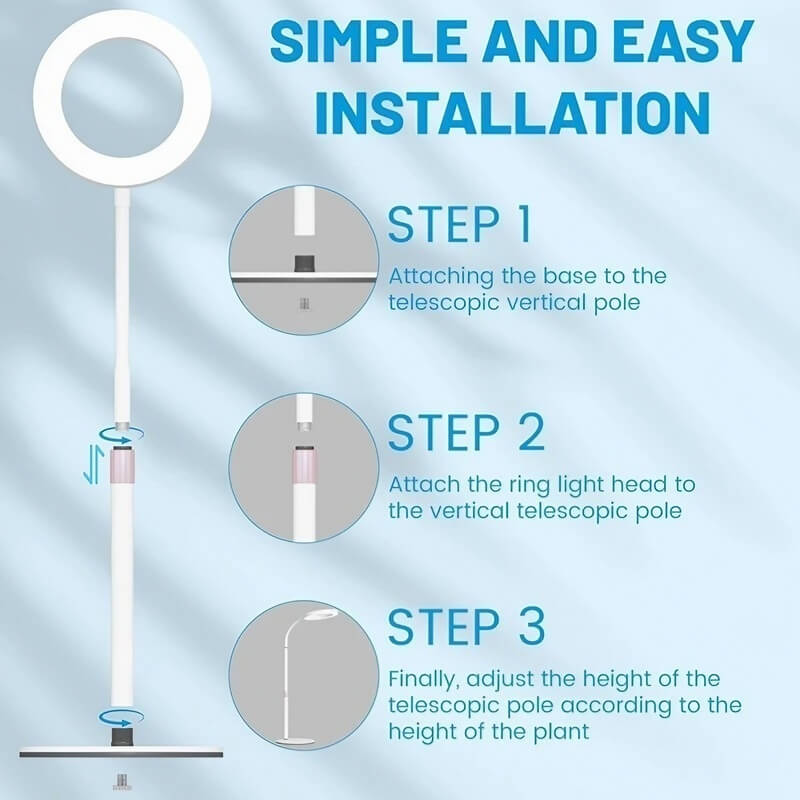 Tabletop Grow Light 12W - Full Spectrum with 3/9/12 Hour Timer