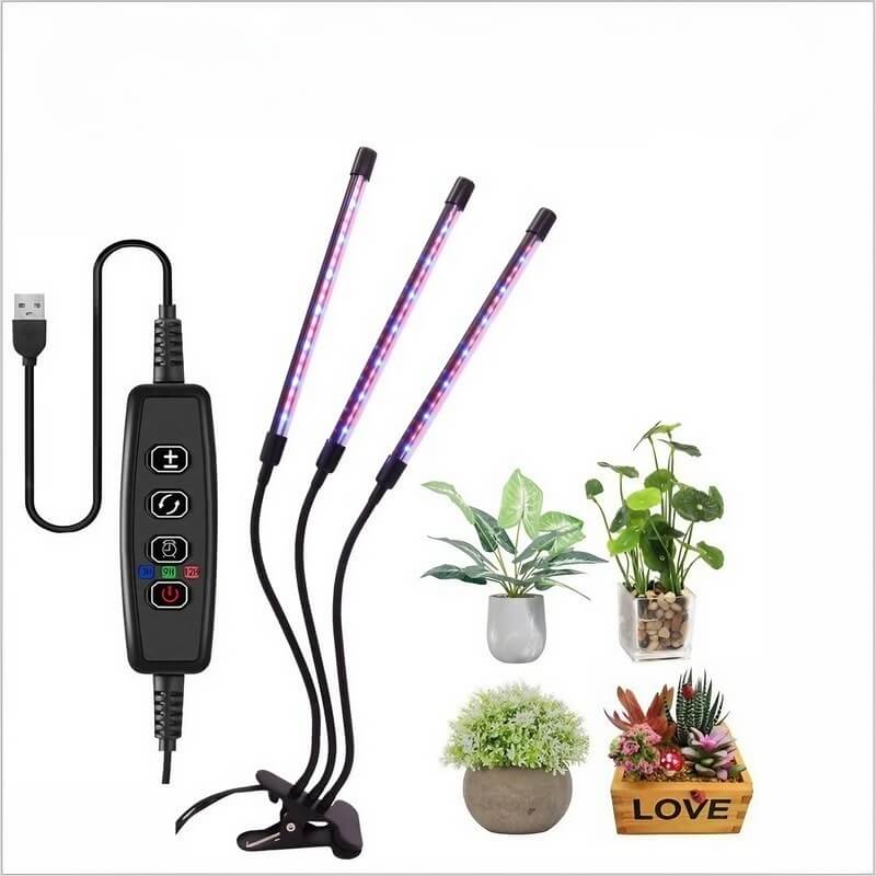 Tabletop Grow Light 5W - Full Spectrum - Adjustable 3/9/12 hr Timer
