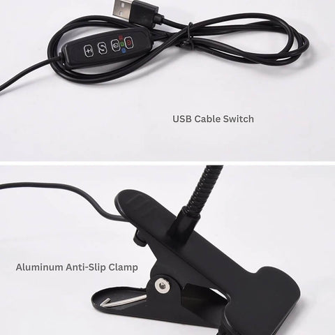 Tabletop Grow Light 5W - Full Spectrum - Adjustable 3/9/12 hr Timer