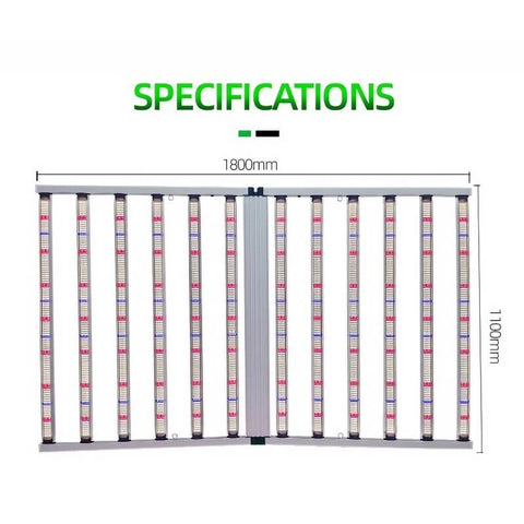 Foldable 1200W Single channel Dimming LED grow light for 4*6(ft)