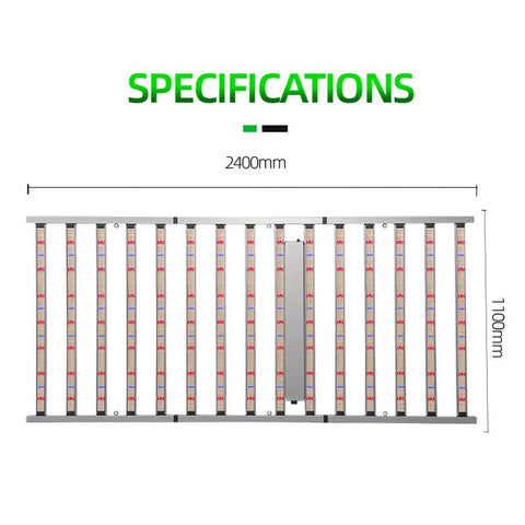 Foldable 1500W Single channel Dimming LED grow light for 4*8(ft)