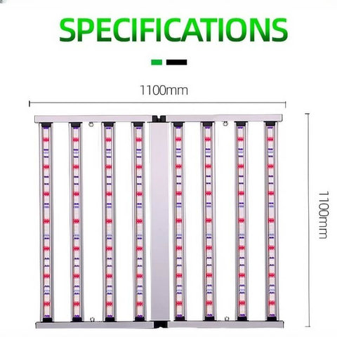 800W+100W(UV) Foldable Grow Light Dual Channel Dimming 4*4(ft)